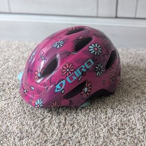 Giro Kids' Pink Floral Bike Helmet